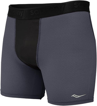 Saucony Men's Isofit Compression Brief, Gray Size X-Large