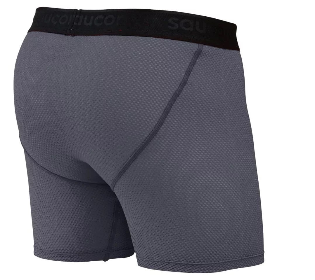 Saucony Men's Isofit Compression Brief, Gray Size X-Large