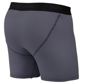 Saucony Men's Isofit Compression Brief, Gray Size X-Large