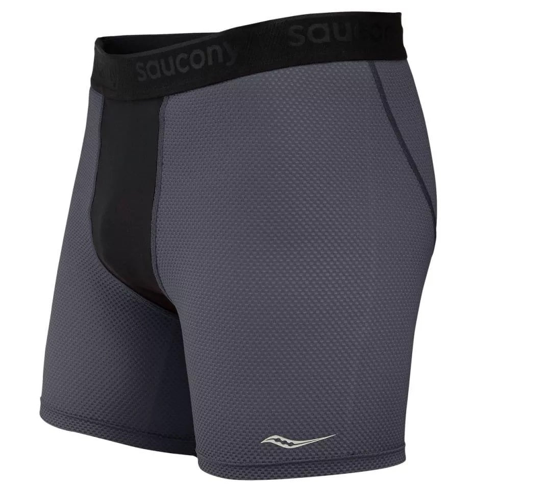 Saucony Men's Isofit Compression Brief, Gray Size X-Large