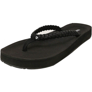 Minnetonka Women's Hallie Flip Flop Sandal Black Size 6 B Medium US
