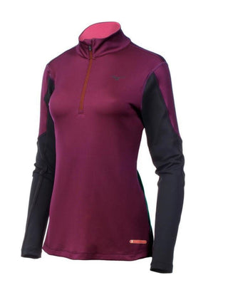 Mizuno Women's Breath Thermo Half Zip Purple Size Large