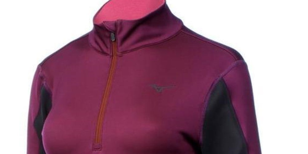 Mizuno Women's Breath Thermo Half Zip Purple Size Large