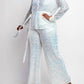 The Curve La - Plus Size Sequins Shirt And Wide-leg Pants Set