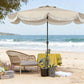Vented Patio Table Umbrella with Crank and Push Button Tilt