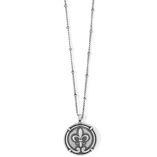 Brighton - Women's Fleur De Lis Small Coin Necklace