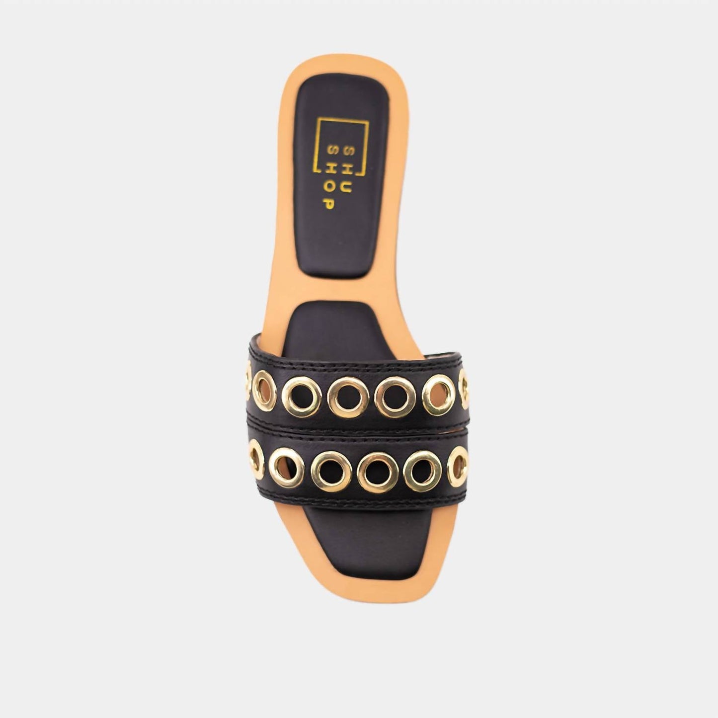 Shu Shop - Women's Codie Black Gold Sandals
