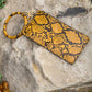 123 Amore - Women's Clear Break Snakeskin Clutch