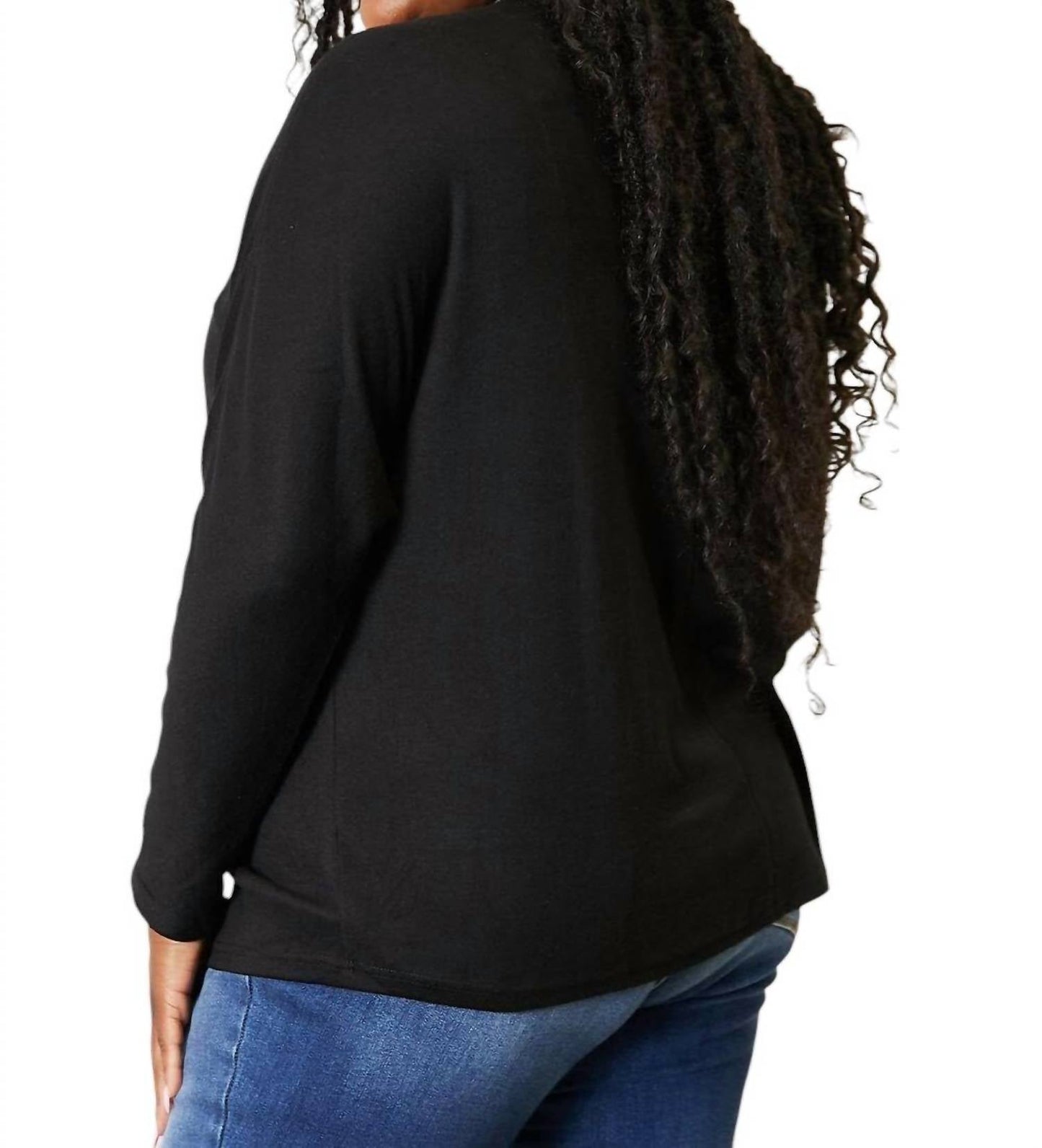 Double Take - Seam Detail Round Neck Top with Sheer Sleeves