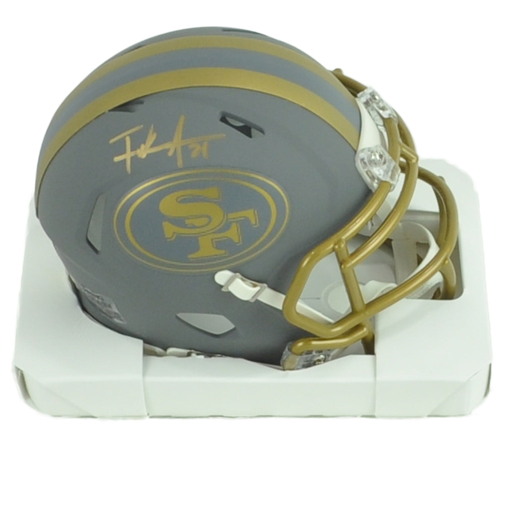 NFL San Francisco 49ers Frank Gore Signed Autograph Riddell Mini Helmet Slate
