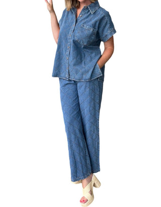 Entro - Elevated Quilted Wide Leg Pants