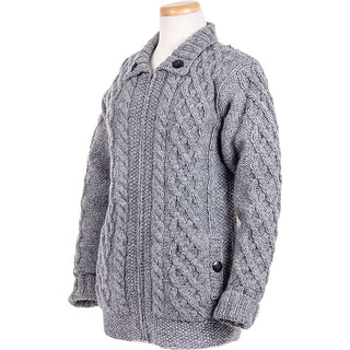 Laundromat Womens Brianna Grey Cableknit Sweater