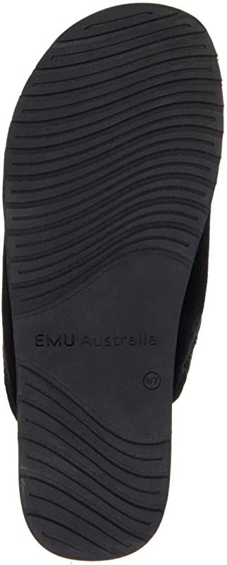 EMU Australia Women's Kerang Stinger Suede Slipper Black Size 9 B(M) US