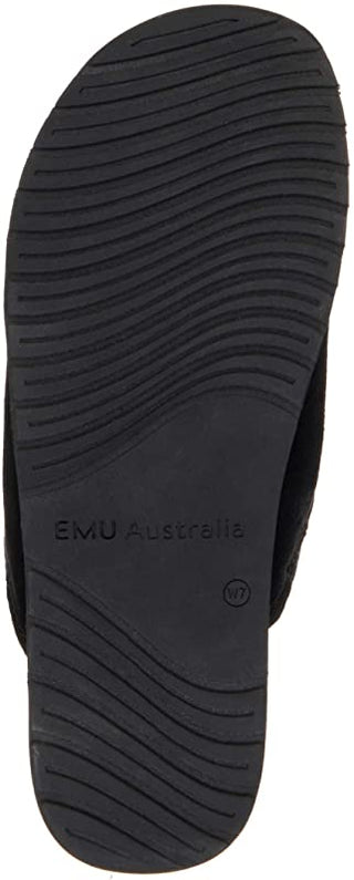EMU Australia Women's Kerang Stinger Suede Slipper Black Size 9 B(M) US