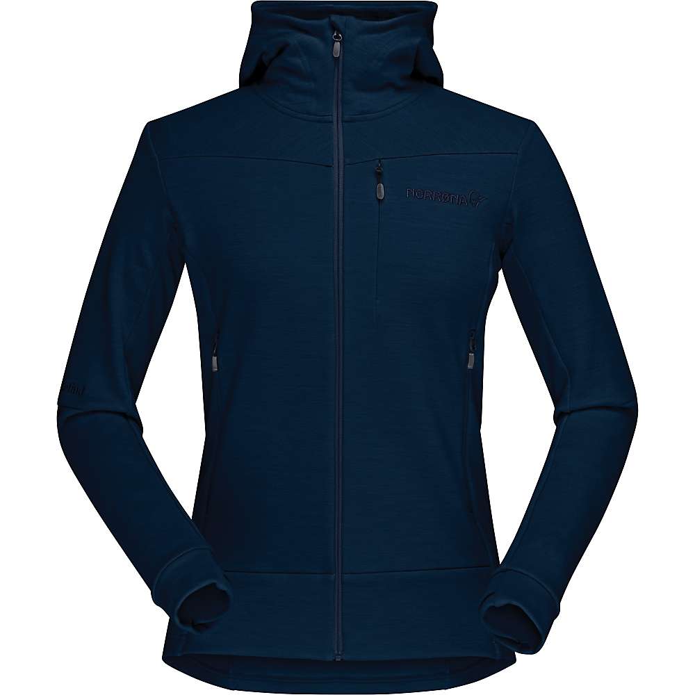 Norrona Women's Falketind Warmwool2 Stretch Zip Hoodie - Indigo Night