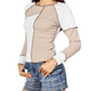 Double Take - Color Block Exposed Seam Top