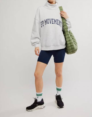 Free People - Victory Pullover Top And High-rise Slim Biker Short Set