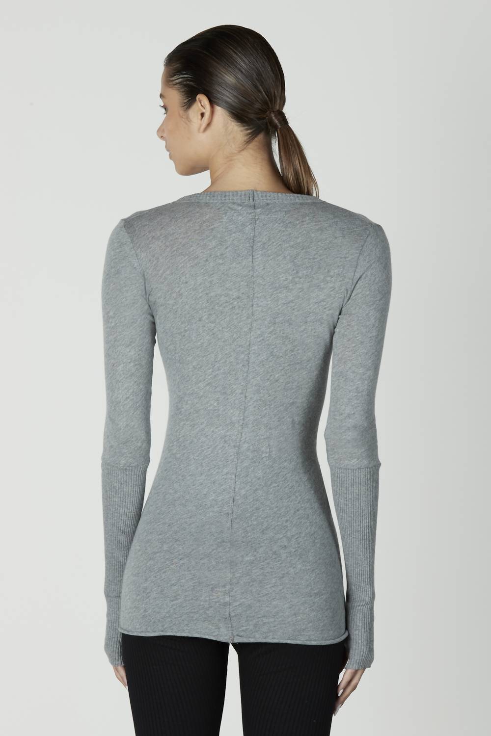Enza Costa - CASHMERE FITTED CUFFED L/S V