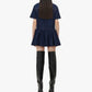 Alexander Mcqueen - Tiered Lace-up Topstitched Denim Dress
