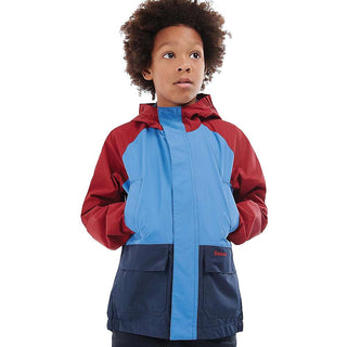 Barbour Boys Cheviot Navy Showerproof Jacket - Small