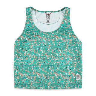 Topo Designs Women's River Tank - Small Turquoise Terrazzo