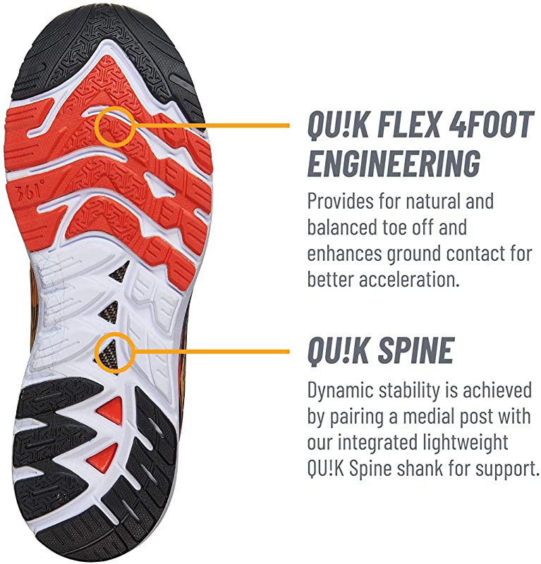 361 Degrees Men's Sensation 4 Running Shoes Citrus/Tangerine Size 12.5 D(M) US