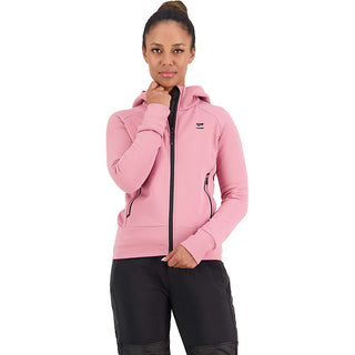Mons Royale Women's Nevis Merino Fleece Hoodie - Small - Dusty Pink