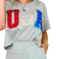 Queen Of Sparkles - Beaded USA Top