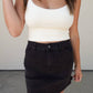 Anniewear - Stretch Denim High-waisted Skirt