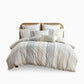 King/Cal King Cotton Printed Duvet Cover Set with Chenille
