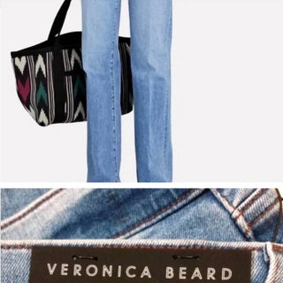 Veronica Beard - Crosbie Wide Leg Jean With Patch Pockets