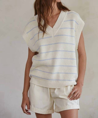 By Together - Parker Striped V-neck Vest