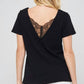 Promesa - Lace-Trimmed Burnout V-Back Tee