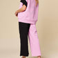 Double Take - Chic Textured T-Shirt & Pants Set