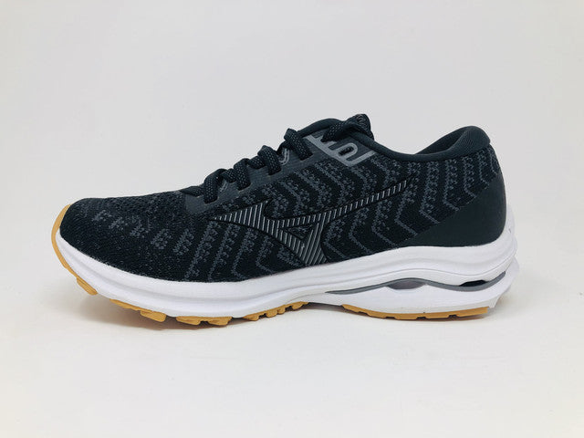 Mizuno Women's Wave Rider 24 WAVEKNIT Running Shoe Black/Dark Shadow Size 6 B(M) US