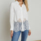 L'Agence - Adalee Lace Inset Blouse