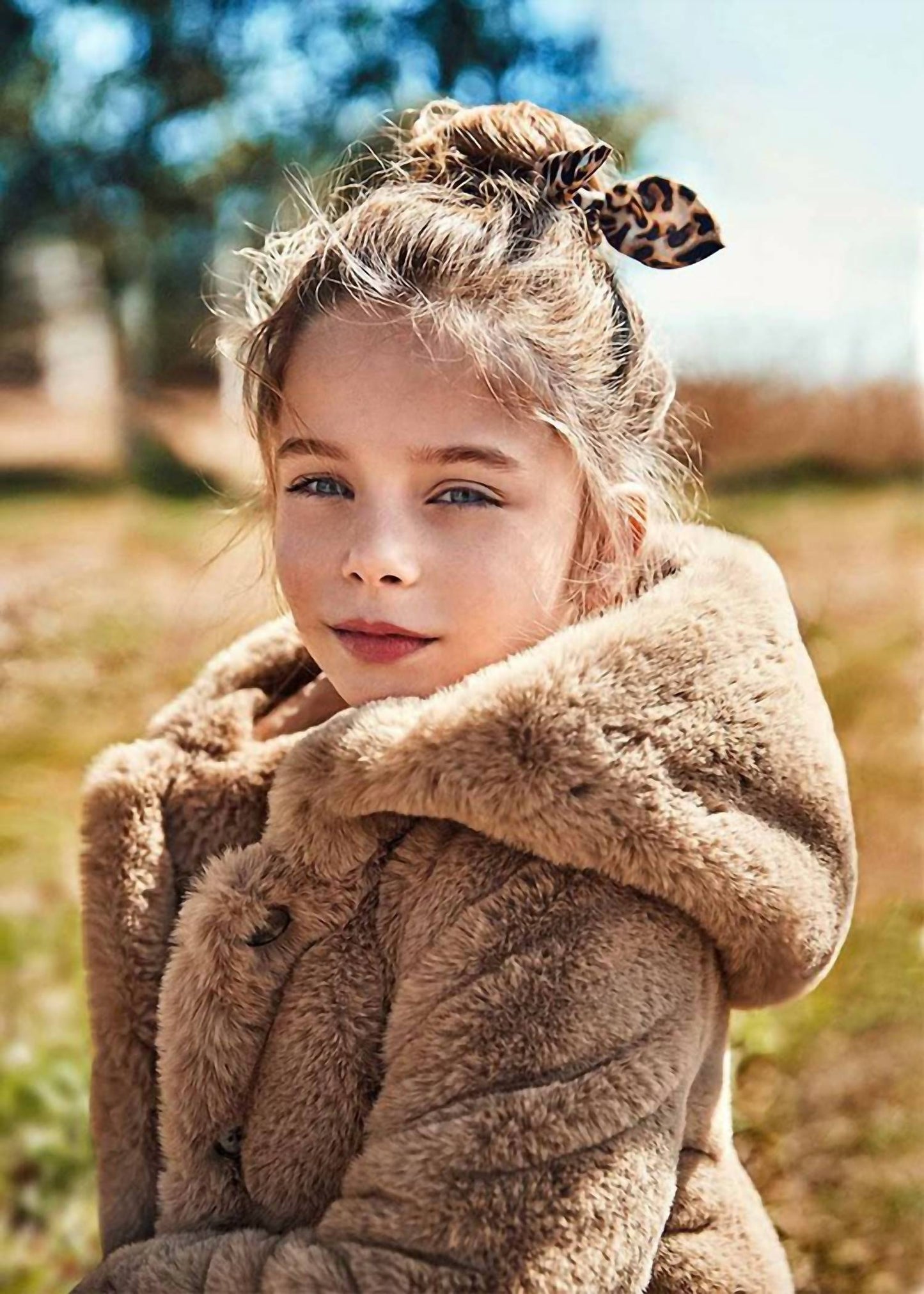 Mayoral - Girls' Faux Fur Hooded Coat