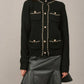 Fate - Chain And Gold Button Cardigan