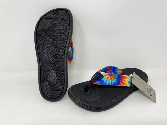 Chaco Women's Chillos Flip Flop Dark Tie Dye Black Size 6 B(M) Us