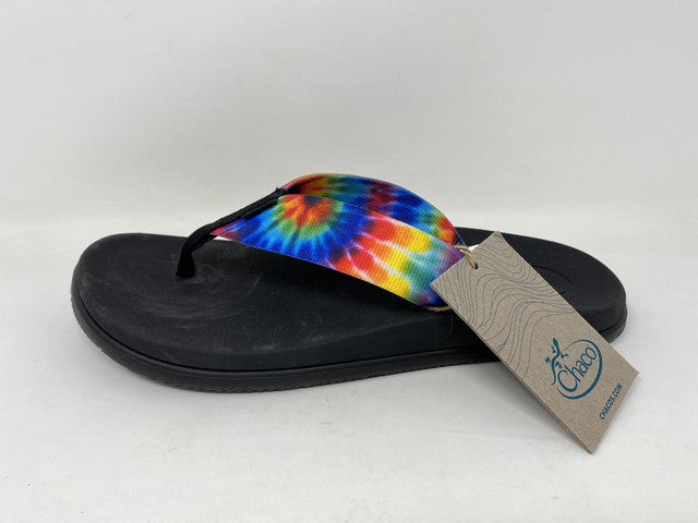 Chaco Women's Chillos Flip Flop Dark Tie Dye Black Size 6 B(M) Us