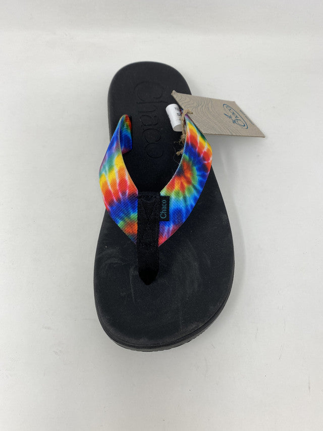 Chaco Women's Chillos Flip Flop Dark Tie Dye Black Size 6 B(M) Us