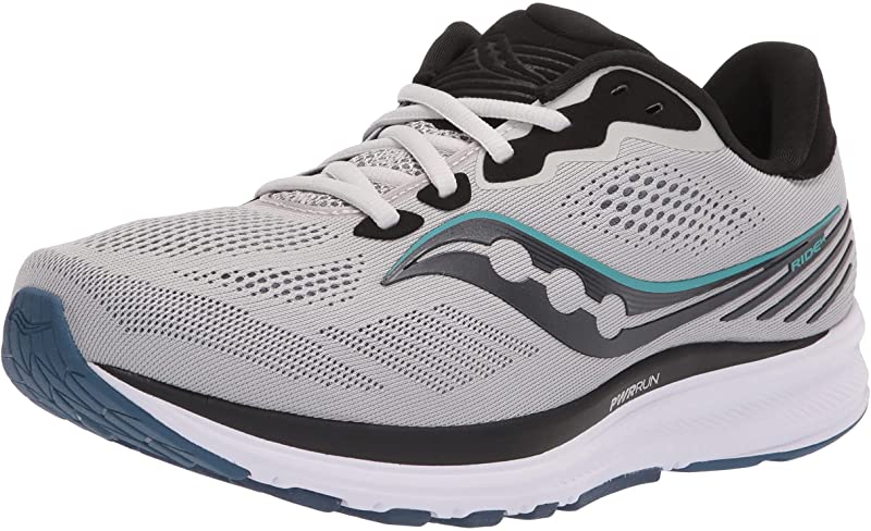 Saucony Men's Ride 14 Running Shoes Fog/Black/Storm