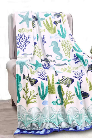 Soft Fleece Throw Blanket 50x60 – Lightweight Cozy Bed Couch Sofa Blanket for All Seasons