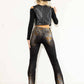 Vibrant M.I.U - Western Leopard Bootcut Jeans