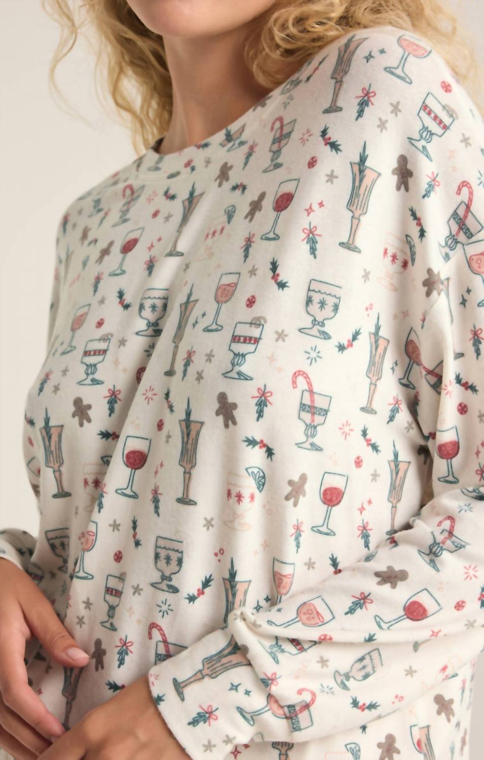 Z Supply - HOLIDAY SPIRITS LONG SLEEVE TOP
