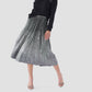 Le Superbe - Foil Pleated Skirt