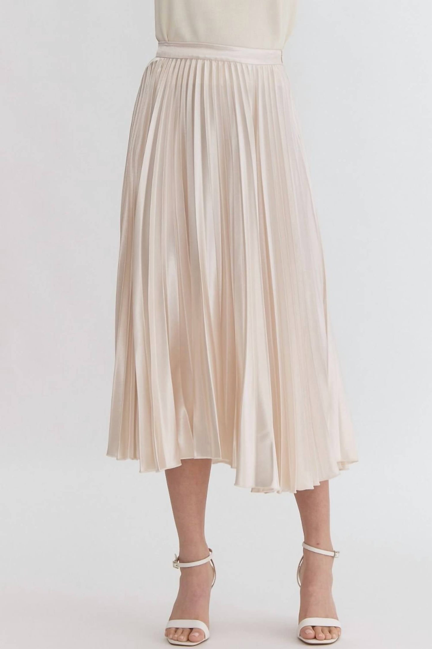 Entro - Pleated Midi Skirt