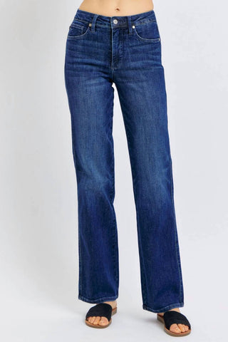 Judy Blue - Mid Rise Tummy Control Straight Jean