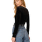 Project Social T - Dream Come True Square Neck Velvet Longsleeve Top