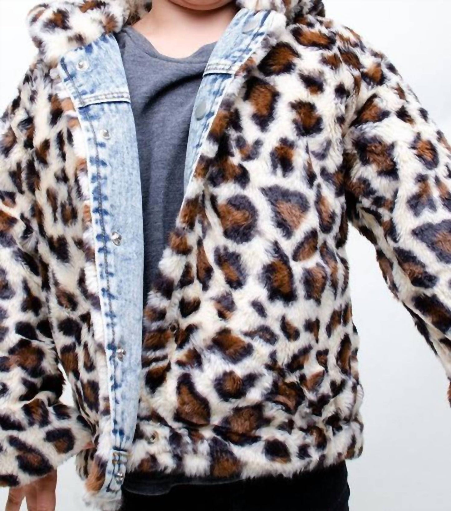 12Pm By Mon Ami - Girl's Reversible Fur Jacket
